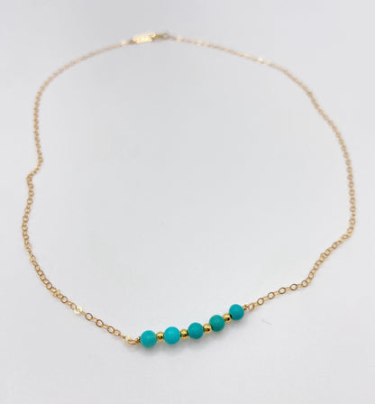 BONHEUR - Collier ras de cou magnésite turquoise